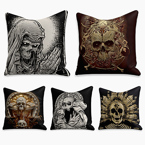 5 pcs Linen Pillow Cover, Halloween Square Zipper Polyester Traditional Classic
5 pcs Linen Pillow Cover, Halloween Square Zipper Polyester Traditional Classic