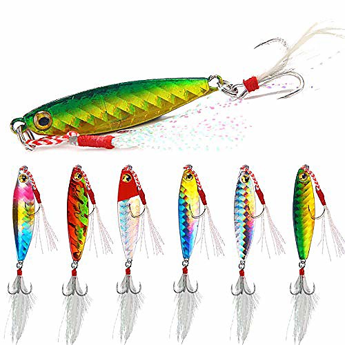 spoon fishing lures fishing spoons with feather treble hooks for trout bass walleyes spinner baits 10g 15g 20g (pack of 6) (10g/0.35oz -6pcs)
spoon fishing lures fishing spoons with feather treble hooks for trout bass walleyes spinner baits 10g 15g 20g (pack of 6) (10g/0.35oz -6pcs)