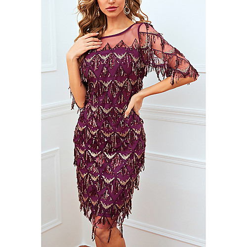 Women's A Line Dress Knee Length Dress Golden Fuchsia Half Sleeve Solid Color Color Block Sequins Embroidered Patchwork Summer Round Neck Casual 2021 S M L XL
Women's A Line Dress Knee Length Dress Golden Fuchsia Half Sleeve Solid Color Color Block Sequins Embroidered Patchwork Summer Round Neck Casual 2021 S M L XL