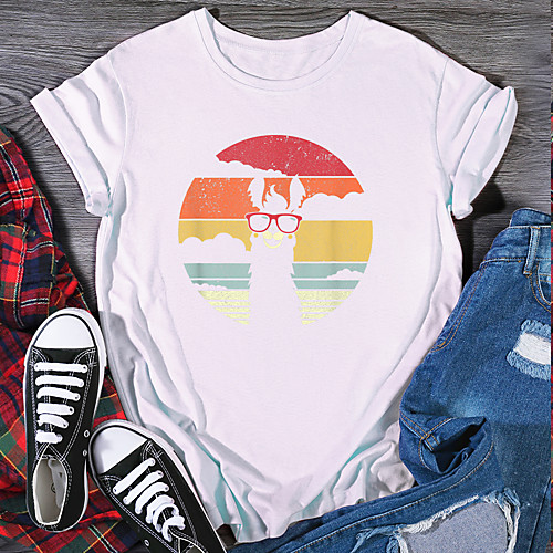 Women's T shirt Graphic Print Round Neck Tops 100% Cotton Basic Basic Top White Black Purple
Women's T shirt Graphic Print Round Neck Tops 100% Cotton Basic Basic Top White Black Purple