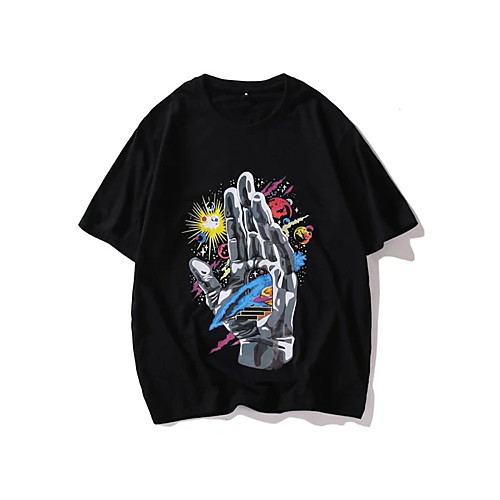 Men's Unisex T shirt Hot Stamping Hand Plus Size Print Short Sleeve Casual Tops 100% Cotton Basic Casual Fashion Black
Men's Unisex T shirt Hot Stamping Hand Plus Size Print Short Sleeve Casual Tops 100% Cotton Basic Casual Fashion Black