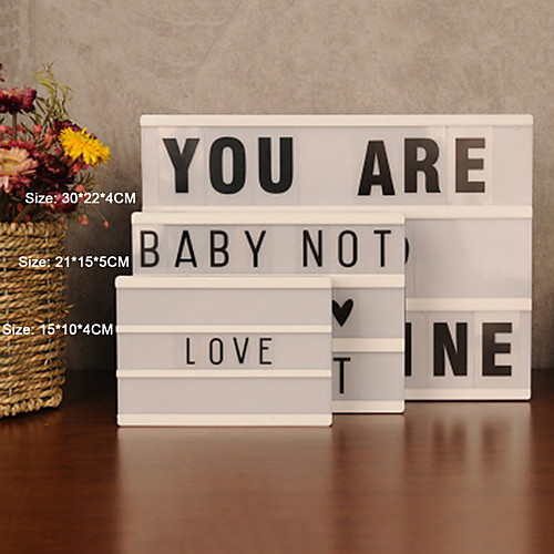 LED Combination Light Box Night Table Desk Lamp DC 5V DIY Letters Symbol Cards Decor USB or Battery Powered Message Board
LED Combination Light Box Night Table Desk Lamp DC 5V DIY Letters Symbol Cards Decor USB or Battery Powered Message Board