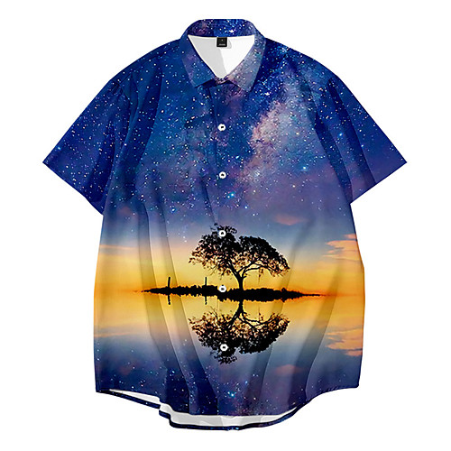 Men's Shirt 3D Print Galaxy Button-Down 3D Print Short Sleeve Daily Tops Casual Fashion Hawaiian Blue
Men's Shirt 3D Print Galaxy Button-Down 3D Print Short Sleeve Daily Tops Casual Fashion Hawaiian Blue