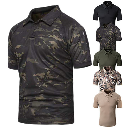Men's Camouflage Hunting T-shirt Military Tactical Shirt Camo / Camouflage Short Sleeve Outdoor Summer Fast Dry Wearable Quick Dry Breathable Top Polyester Camping / Hiking Hunting Fishing Black
Men's Camouflage Hunting T-shirt Military Tactical Shirt Camo / Camouflage Short Sleeve Outdoor Summer Fast Dry Wearable Quick Dry Breathable Top Polyester Camping / Hiking Hunting Fishing Black