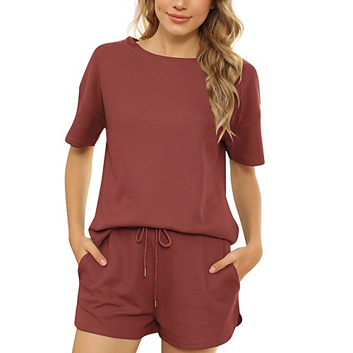 Women's Basic Streetwear Plain Daily Two Piece Set Tracksuit T shirt Loungewear Shorts Drawstring Tops
Women's Basic Streetwear Plain Daily Two Piece Set Tracksuit T shirt Loungewear Shorts Drawstring Tops