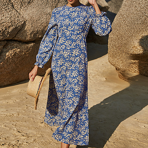 Women's Sundress Midi Dress Black Blue Long Sleeve Floral Color Block Summer Round Neck Casual 2021 S M L XL
Women's Sundress Midi Dress Black Blue Long Sleeve Floral Color Block Summer Round Neck Casual 2021 S M L XL
