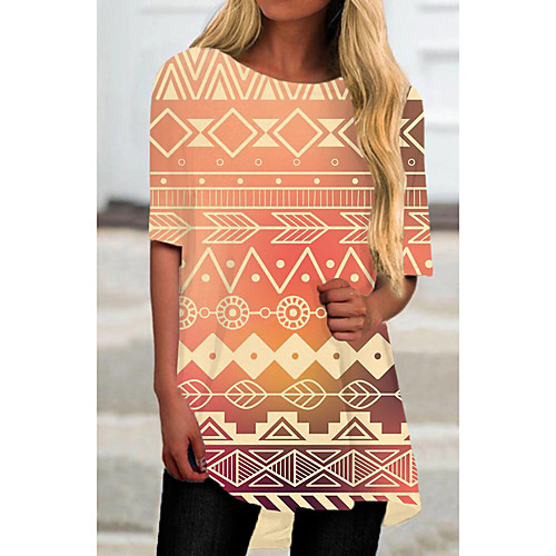 Women's Shift Dress Short Mini Dress Yellow Orange Half Sleeve Color Block Geometric Print Fall Spring Round Neck Casual 2021 S M L XL XXL 3XL
Women's Shift Dress Short Mini Dress Yellow Orange Half Sleeve Color Block Geometric Print Fall Spring Round Neck Casual 2021 S M L XL XXL 3XL