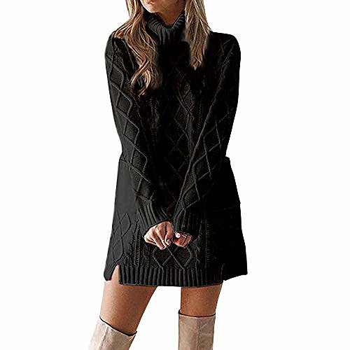 uofoco sweater dresses for women winter warm long sleeve pocket knit turtleneck sexy mini dress (large,black)
uofoco sweater dresses for women winter warm long sleeve pocket knit turtleneck sexy mini dress (large,black)