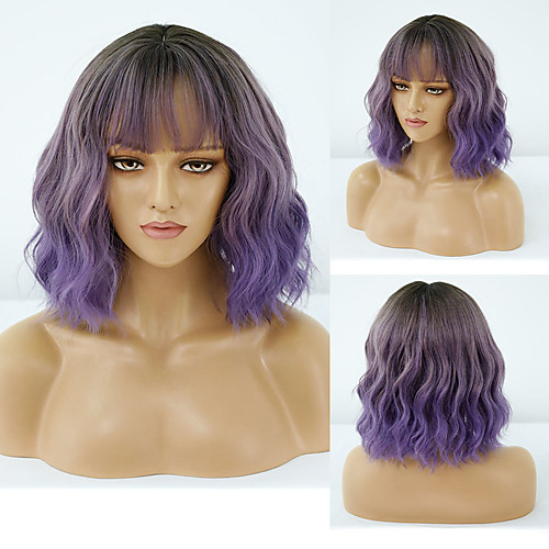 Synthetic Wig Deep Wave Neat Bang Wig Short A1 A2 A3 A4 Synthetic Hair Women's Cosplay Party Fashion Purple
Synthetic Wig Deep Wave Neat Bang Wig Short A1 A2 A3 A4 Synthetic Hair Women's Cosplay Party Fashion Purple