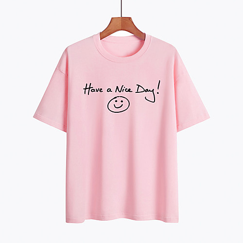 Women's T shirt Letter Print Round Neck Tops Cotton Basic Basic Top White Black Red
Women's T shirt Letter Print Round Neck Tops Cotton Basic Basic Top White Black Red