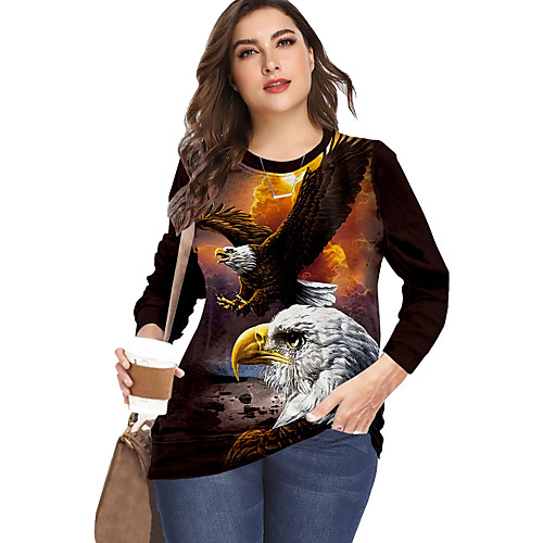 Women's Plus Size Print Graphic Animal T shirt Large Size Round Neck Long Sleeve Streetwear Tops XL XXL 3XL White Blue Red Big Size
Women's Plus Size Print Graphic Animal T shirt Large Size Round Neck Long Sleeve Streetwear Tops XL XXL 3XL White Blue Red Big Size
