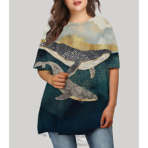 Women's Plus Size Dresses T Shirt Dress Tee Dress Short Mini Dress Half Sleeve Graphic Animal Print Basic Fall Blue XL XXL 3XL 4XL 5XL / Holiday
Women's Plus Size Dresses T Shirt Dress Tee Dress Short Mini Dress Half Sleeve Graphic Animal Print Basic Fall Blue XL XXL 3XL 4XL 5XL / Holiday