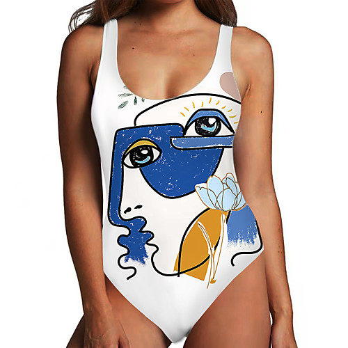 Women's One Piece Monokini Swimsuit Tummy Control Print Color Block Abstract White Swimwear Bodysuit Strap Bathing Suits New Fashion Sexy
Women's One Piece Monokini Swimsuit Tummy Control Print Color Block Abstract White Swimwear Bodysuit Strap Bathing Suits New Fashion Sexy