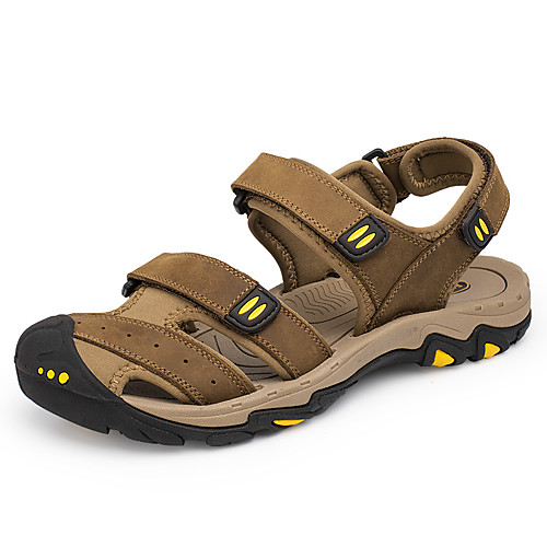 Men's Sandals Casual Daily Outdoor Walking Shoes Cowhide Breathable Non-slipping Light Brown Dark Brown Khaki Summer
Men's Sandals Casual Daily Outdoor Walking Shoes Cowhide Breathable Non-slipping Light Brown Dark Brown Khaki Summer