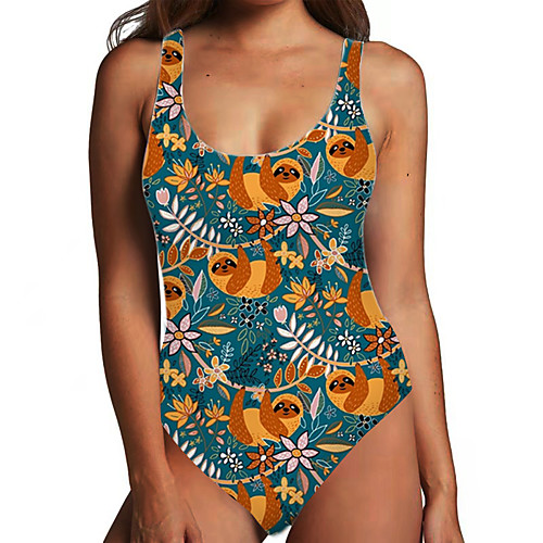Women's One Piece Monokini Swimsuit Tummy Control Print Tropical Leaf Blue Swimwear Bodysuit Strap Bathing Suits New Fashion Sexy / Animal
Women's One Piece Monokini Swimsuit Tummy Control Print Tropical Leaf Blue Swimwear Bodysuit Strap Bathing Suits New Fashion Sexy / Animal