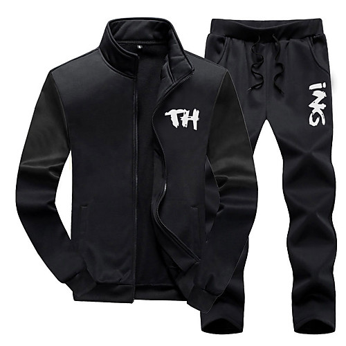 Men's Sweatsuit 2 Piece Set Elastic Waistband Stand Collar Sport Athleisure Clothing Suit Long Sleeve Breathable Soft Comfortable Exercise & Fitness Everyday Use Outdoor Fitness Exercising
Men's Sweatsuit 2 Piece Set Elastic Waistband Stand Collar Sport Athleisure Clothing Suit Long Sleeve Breathable Soft Comfortable Exercise & Fitness Everyday Use Outdoor Fitness Exercising