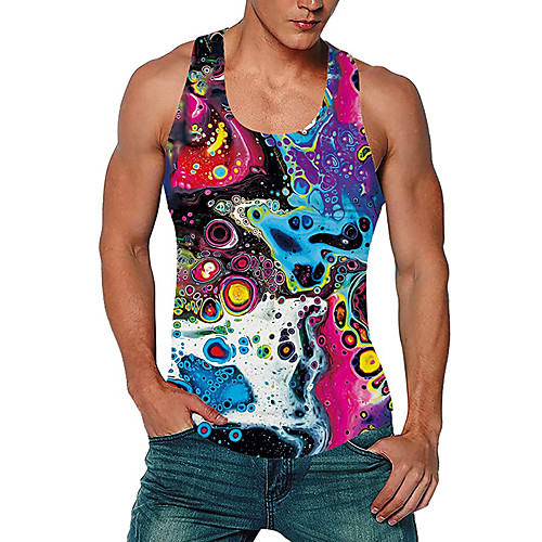 Men's Tank Top Vest Undershirt 3D Print 3D 3D Print Print Sleeveless Daily Tops Casual Beach Rainbow
Men's Tank Top Vest Undershirt 3D Print 3D 3D Print Print Sleeveless Daily Tops Casual Beach Rainbow