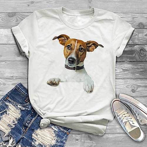 Women's Plus Size Print Dog Graphic T shirt Large Size Crewneck Short Sleeve Basic Tops XL XXL 3XL White Big Size
Women's Plus Size Print Dog Graphic T shirt Large Size Crewneck Short Sleeve Basic Tops XL XXL 3XL White Big Size