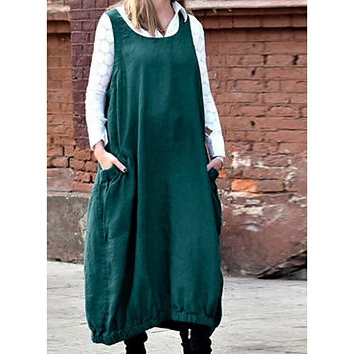 Women's Shift Dress Maxi long Dress Wine Black Green Navy Blue Sleeveless Solid Color Summer Round Neck Elegant Cotton 2021 S M L XL XXL 3XL 4XL 5XL
Women's Shift Dress Maxi long Dress Wine Black Green Navy Blue Sleeveless Solid Color Summer Round Neck Elegant Cotton 2021 S M L XL XXL 3XL 4XL 5XL