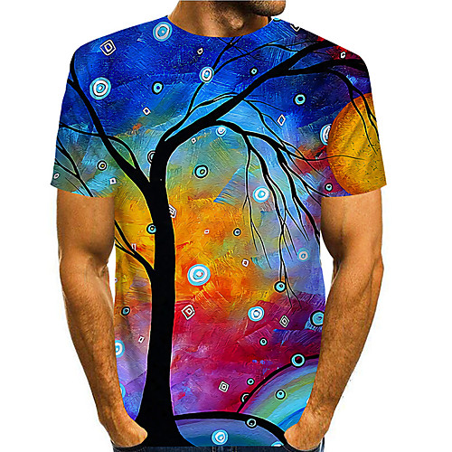 Men's T shirt 3D Print Graphic Prints Tree 3D Print Short Sleeve Daily Tops Basic Casual Rainbow
Men's T shirt 3D Print Graphic Prints Tree 3D Print Short Sleeve Daily Tops Basic Casual Rainbow