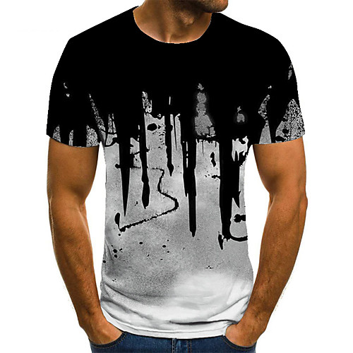 Men's T shirt 3D Print Geometric 3D Print Print Short Sleeve Casual Tops Casual Fashion Black / White
Men's T shirt 3D Print Geometric 3D Print Print Short Sleeve Casual Tops Casual Fashion Black / White
