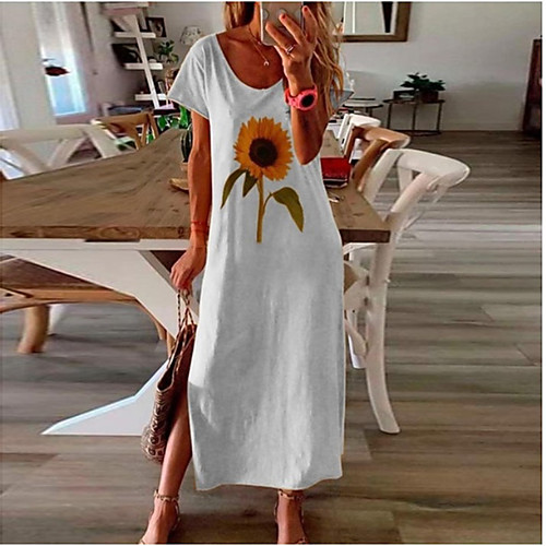 Women's A Line Dress Maxi long Dress White Black Blue Yellow Blushing Pink Short Sleeve Floral Spring Summer Round Neck Casual 2021 S M L XL XXL 3XL 4XL 5XL
Women's A Line Dress Maxi long Dress White Black Blue Yellow Blushing Pink Short Sleeve Floral Spring Summer Round Neck Casual 2021 S M L XL XXL 3XL 4XL 5XL