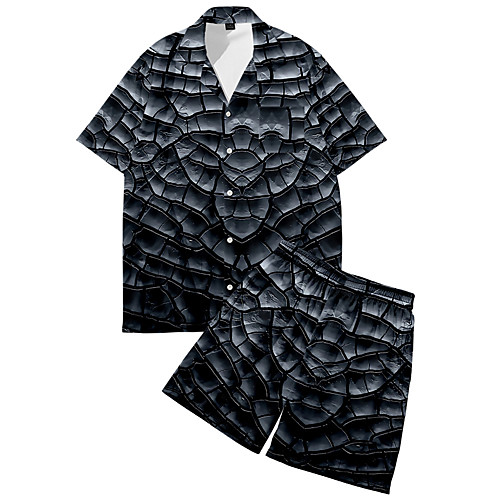 Men's Shirt Suits 3D Print Optical Illusion Crack Button-Down 3D Print Short Sleeve Street Tops Fashion Classic Breathable Comfortable Black
Men's Shirt Suits 3D Print Optical Illusion Crack Button-Down 3D Print Short Sleeve Street Tops Fashion Classic Breathable Comfortable Black