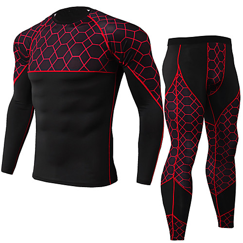 Men's 2 Piece Patchwork Activewear Set Compression Suit Athletic Athleisure Long Sleeve 2pcs Winter Spandex Breathable Quick Dry Moisture Wicking Fitness Gym Workout Running Training Exercise
Men's 2 Piece Patchwork Activewear Set Compression Suit Athletic Athleisure Long Sleeve 2pcs Winter Spandex Breathable Quick Dry Moisture Wicking Fitness Gym Workout Running Training Exercise