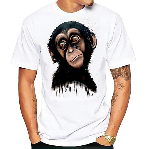 Men's Tees T shirt Hot Stamping Graphic Prints Orangutan Animal Print Short Sleeve Daily Tops Basic Casual White
Men's Tees T shirt Hot Stamping Graphic Prints Orangutan Animal Print Short Sleeve Daily Tops Basic Casual White