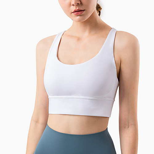Women's Scoop Neck Sports Bra Medium Support Cross Back Solid Color White Purple Burgundy Dark Green Blue Nylon Spandex Yoga Fitness Gym Workout Bra Top Sport Activewear Breathable Quick Dry
Women's Scoop Neck Sports Bra Medium Support Cross Back Solid Color White Purple Burgundy Dark Green Blue Nylon Spandex Yoga Fitness Gym Workout Bra Top Sport Activewear Breathable Quick Dry