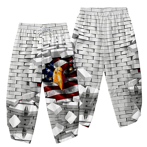 Men's Casual / Sporty Athleisure Daily Sports Wide Leg Pants Eagle Flag Full Length Elastic Waist 3D Print White
Men's Casual / Sporty Athleisure Daily Sports Wide Leg Pants Eagle Flag Full Length Elastic Waist 3D Print White