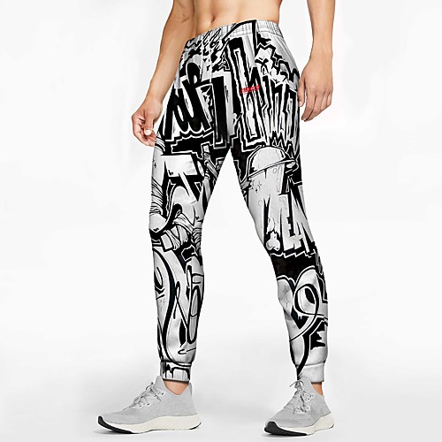 21Grams Men's Sweatpants Joggers Jogger Pants Athletic Bottoms Drawstring Winter Fitness Gym Workout Running Training Exercise Breathable Soft Sweat wicking Sport Graffiti BlackWhite / Micro-elastic
21Grams Men's Sweatpants Joggers Jogger Pants Athletic Bottoms Drawstring Winter Fitness Gym Workout Running Training Exercise Breathable Soft Sweat wicking Sport Graffiti BlackWhite / Micro-elastic
