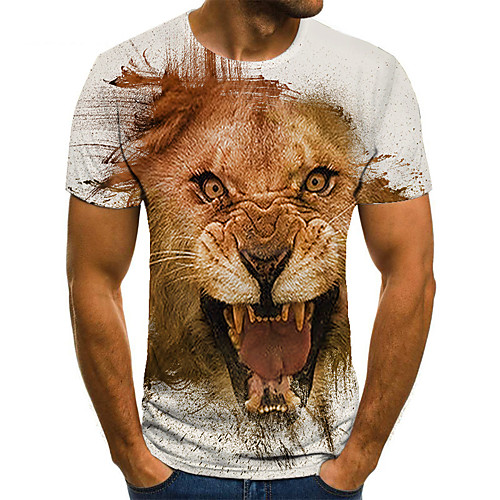 Men's T shirt 3D Print Animal 3D Print Print Short Sleeve Casual Tops Casual Fashion Light Yellow
Men's T shirt 3D Print Animal 3D Print Print Short Sleeve Casual Tops Casual Fashion Light Yellow