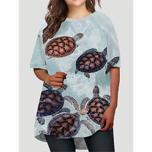Women's Plus Size Graphic Animal Print Basic Half Sleeve Fall Short Mini Dress T Shirt Dress Tee Dress Blue
Women's Plus Size Graphic Animal Print Basic Half Sleeve Fall Short Mini Dress T Shirt Dress Tee Dress Blue