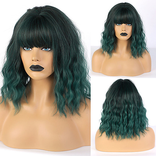 Short Pastel Wave Wig With Air Bangs Women's Short Bob green Pink Wig Synthetic Party Cosplay Hair Costume Wigs for women
Short Pastel Wave Wig With Air Bangs Women's Short Bob green Pink Wig Synthetic Party Cosplay Hair Costume Wigs for women