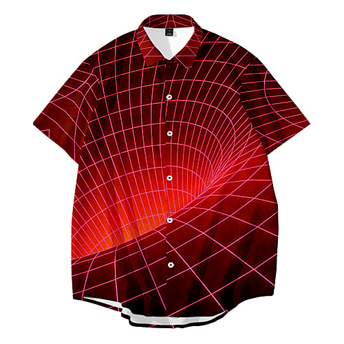 Men's Shirt 3D Print Optical Illusion Button-Down 3D Print Short Sleeve Casual Tops Casual Fashion Breathable Comfortable Red
Men's Shirt 3D Print Optical Illusion Button-Down 3D Print Short Sleeve Casual Tops Casual Fashion Breathable Comfortable Red