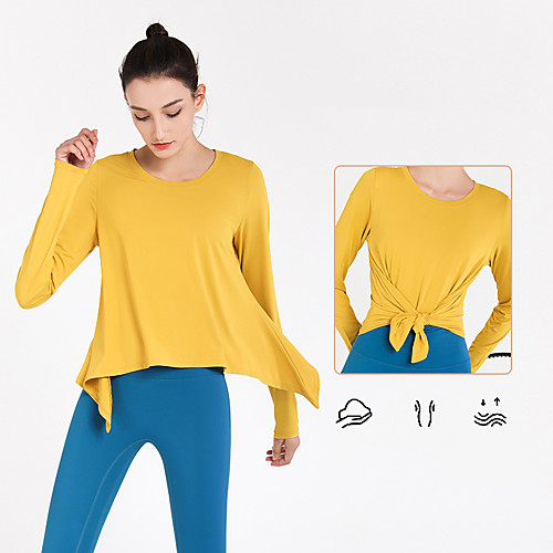 Women's Crew Neck Yoga Top Strappy Solid Color Black Yellow Light Green Light Pink Spandex Yoga Fitness Gym Workout Tee Tshirt Long Sleeve Sport Activewear Breathable Quick Dry Comfortable Stretchy
Women's Crew Neck Yoga Top Strappy Solid Color Black Yellow Light Green Light Pink Spandex Yoga Fitness Gym Workout Tee Tshirt Long Sleeve Sport Activewear Breathable Quick Dry Comfortable Stretchy