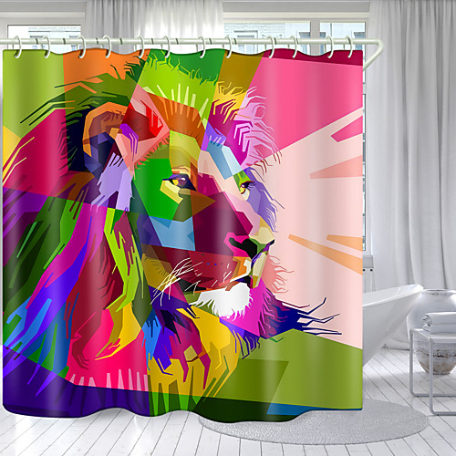 Color Bottom Lion Head Digital Printing Shower Curtain Shower Curtains Hooks Modern Polyester New Design
Color Bottom Lion Head Digital Printing Shower Curtain Shower Curtains Hooks Modern Polyester New Design