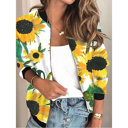 Women's Plants Print Active Spring & Fall Jacket Regular Daily Long Sleeve Air Layer Fabric Coat Tops Black
Women's Plants Print Active Spring & Fall Jacket Regular Daily Long Sleeve Air Layer Fabric Coat Tops Black