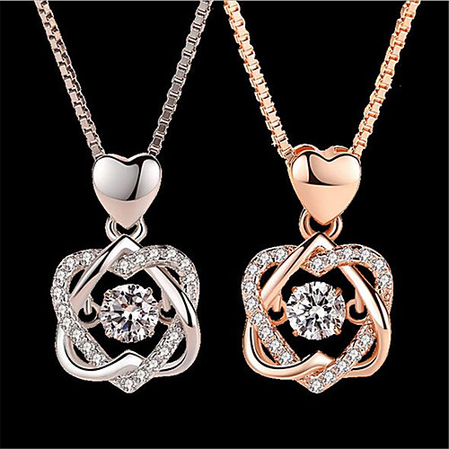 Women's Pendant Necklace Charm Necklace Heart Fashion Zircon Copper Gold Plated Rose Gold Silver 45 cm Necklace Jewelry 1pc For Christmas Wedding Party Evening Street Gift
Women's Pendant Necklace Charm Necklace Heart Fashion Zircon Copper Gold Plated Rose Gold Silver 45 cm Necklace Jewelry 1pc For Christmas Wedding Party Evening Street Gift