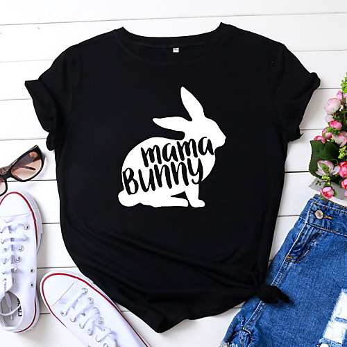 Women's T shirt Graphic Letter Print Round Neck Tops Cotton Basic Basic Top White Black Yellow
Women's T shirt Graphic Letter Print Round Neck Tops Cotton Basic Basic Top White Black Yellow