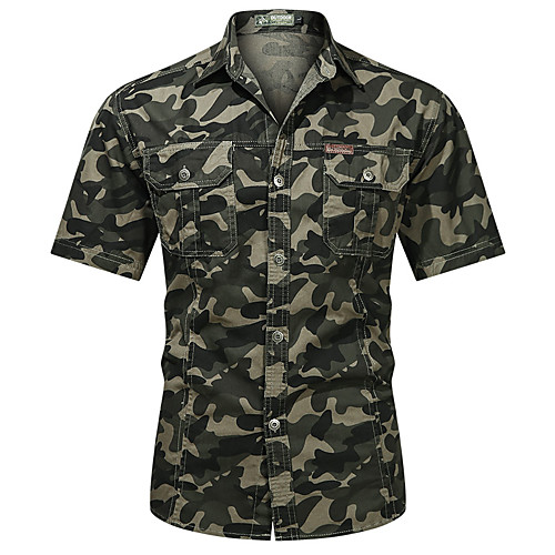 Men's Shirt Other Prints Camo / Camouflage Print Short Sleeve Daily Tops Cotton Military Army Green Khaki
Men's Shirt Other Prints Camo / Camouflage Print Short Sleeve Daily Tops Cotton Military Army Green Khaki