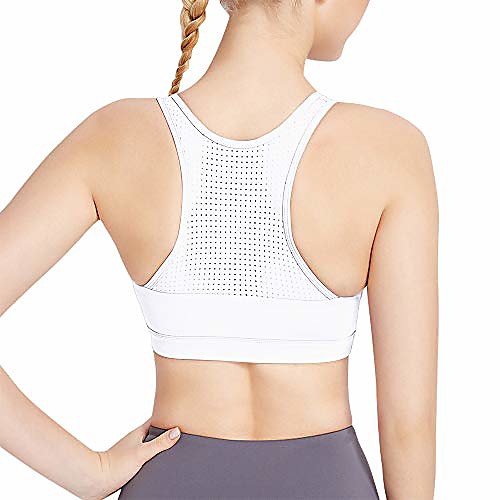 Dazzle Youth Racerback Workout Sports Bras for Women High Impact Support Crop Tank Tops Yoga Cycling Training Fitness White M
Dazzle Youth Racerback Workout Sports Bras for Women High Impact Support Crop Tank Tops Yoga Cycling Training Fitness White M