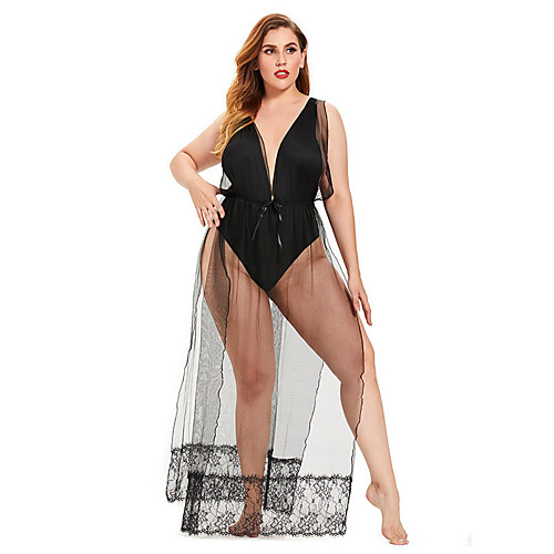 Women's Mesh Lace Babydoll & Slips Bodysuits Nightwear Solid Colored Black M L XL
Women's Mesh Lace Babydoll & Slips Bodysuits Nightwear Solid Colored Black M L XL