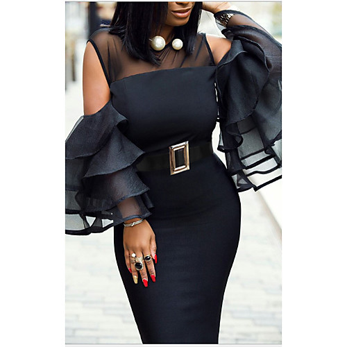 Women's A Line Dress Knee Length Dress Black Blue Red Green Long Sleeve Solid Color Print Spring Summer Round Neck Casual 2021 S M L XL XXL 3XL 4XL
Women's A Line Dress Knee Length Dress Black Blue Red Green Long Sleeve Solid Color Print Spring Summer Round Neck Casual 2021 S M L XL XXL 3XL 4XL