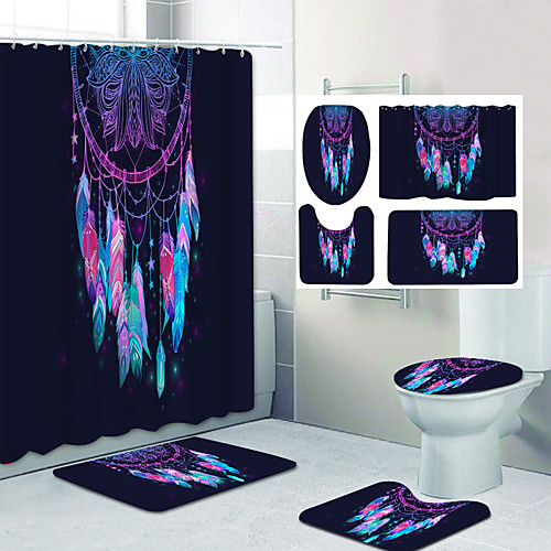 Dream Catcher Pattern Printing Bathroom Shower Curtain Leisure Toilet Four-Piece Design
Dream Catcher Pattern Printing Bathroom Shower Curtain Leisure Toilet Four-Piece Design