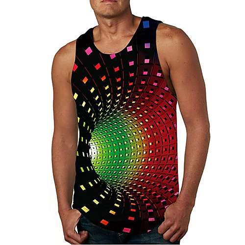 Men's Tank Top Vest Undershirt 3D Print Curve 3D Print Sleeveless Daily Tops Casual Beach Rainbow
Men's Tank Top Vest Undershirt 3D Print Curve 3D Print Sleeveless Daily Tops Casual Beach Rainbow