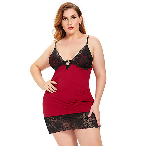 Women's Mesh Lace Babydoll & Slips Nightwear Patchwork Jacquard Red M L XL / Strap
Women's Mesh Lace Babydoll & Slips Nightwear Patchwork Jacquard Red M L XL / Strap