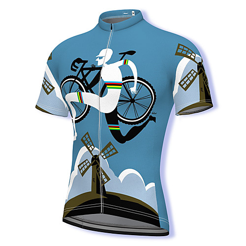 21Grams Men's Short Sleeve Cycling Jersey Spandex Blue Bike Top Mountain Bike MTB Road Bike Cycling Breathable Quick Dry Sports Clothing Apparel / Athleisure
21Grams Men's Short Sleeve Cycling Jersey Spandex Blue Bike Top Mountain Bike MTB Road Bike Cycling Breathable Quick Dry Sports Clothing Apparel / Athleisure
