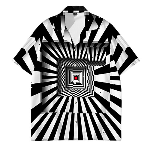 Men's Shirt 3D Print Optical Illusion Button-Down 3D Print Short Sleeve Casual Tops Casual Fashion Breathable Comfortable Black
Men's Shirt 3D Print Optical Illusion Button-Down 3D Print Short Sleeve Casual Tops Casual Fashion Breathable Comfortable Black